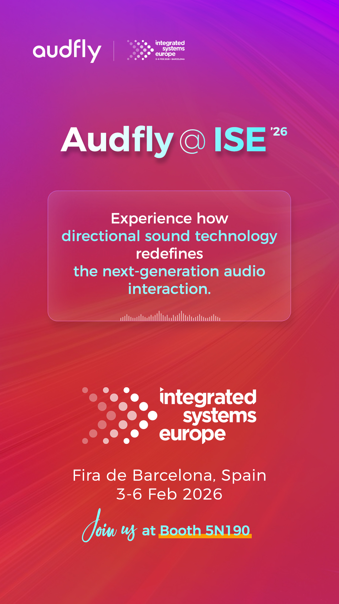 Audfly Redefines Digital Signage Interactivity at ISE 2026: Introducing the Directional Sound Empowerment